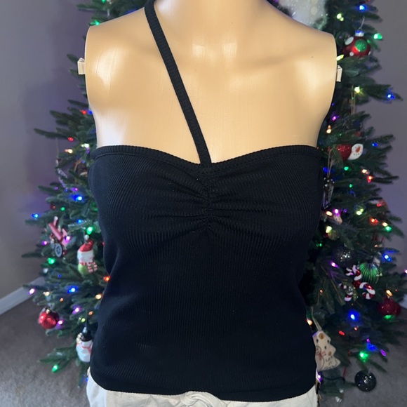 Never worn Agolde LOLA GATHERED FRONT TANK BLACK - Picture 2 of 4